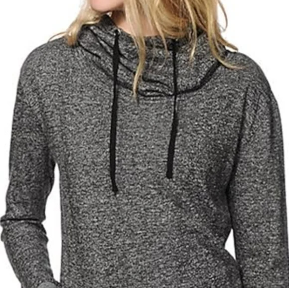 BCBGMAXAZRIA Cowl Neck Grey Sweatshirt Hoodie Size Medium - Picture 2 of 8